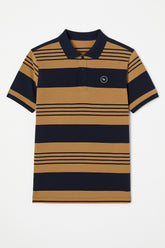 Men’s Skin and Navy Lines Polo Tee